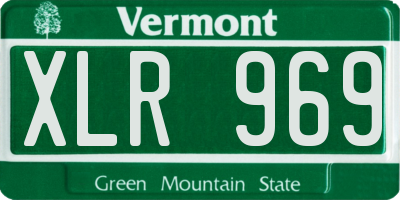 VT license plate XLR969