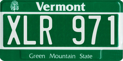 VT license plate XLR971