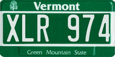 VT license plate XLR974