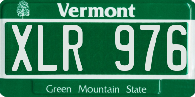 VT license plate XLR976