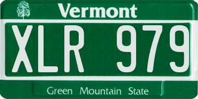 VT license plate XLR979