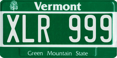 VT license plate XLR999