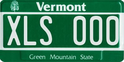 VT license plate XLS000