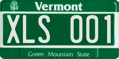 VT license plate XLS001