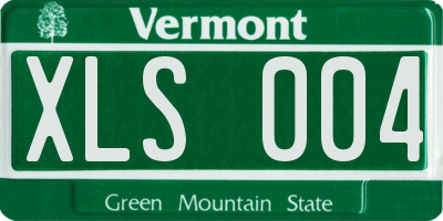 VT license plate XLS004