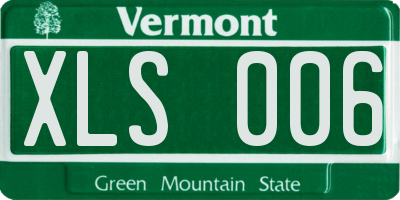 VT license plate XLS006