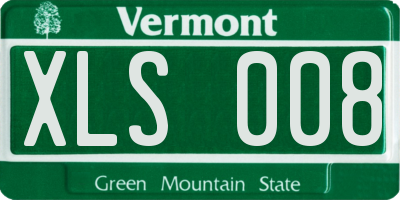 VT license plate XLS008