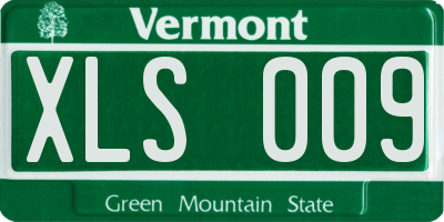 VT license plate XLS009