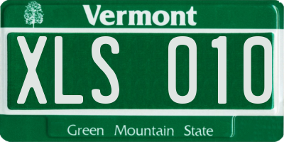 VT license plate XLS010