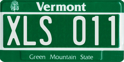 VT license plate XLS011