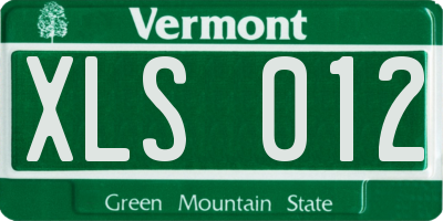 VT license plate XLS012