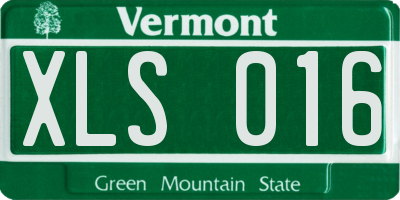 VT license plate XLS016