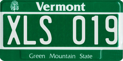 VT license plate XLS019