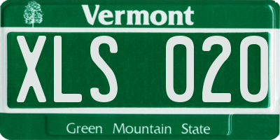 VT license plate XLS020