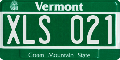 VT license plate XLS021