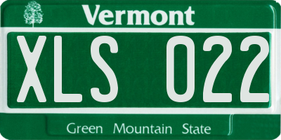 VT license plate XLS022