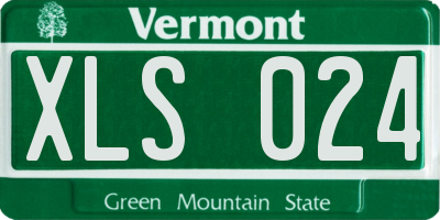 VT license plate XLS024