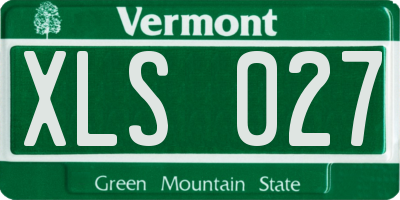 VT license plate XLS027