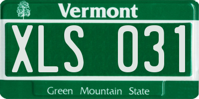 VT license plate XLS031