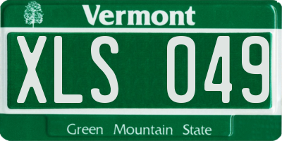 VT license plate XLS049