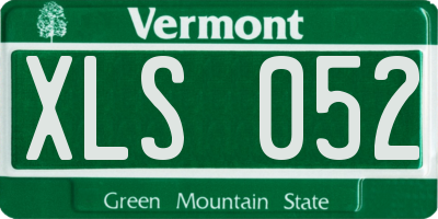 VT license plate XLS052