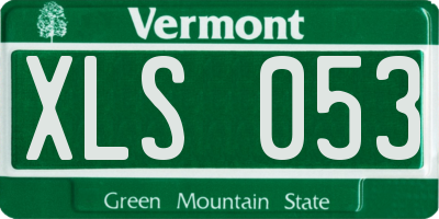 VT license plate XLS053