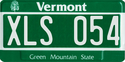 VT license plate XLS054