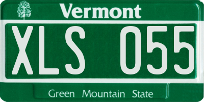 VT license plate XLS055