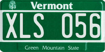 VT license plate XLS056