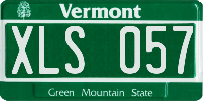 VT license plate XLS057
