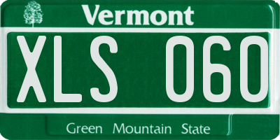 VT license plate XLS060
