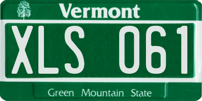 VT license plate XLS061
