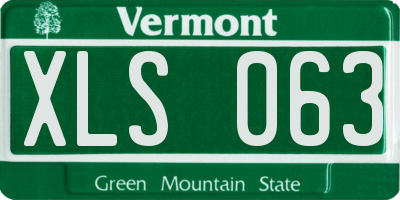 VT license plate XLS063