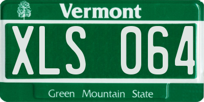 VT license plate XLS064