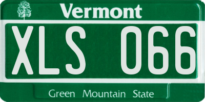 VT license plate XLS066