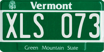 VT license plate XLS073