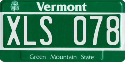 VT license plate XLS078