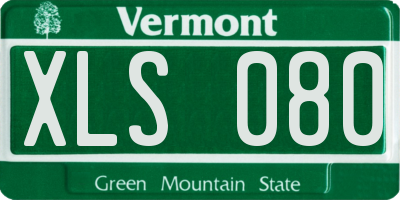 VT license plate XLS080