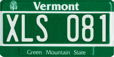 VT license plate XLS081