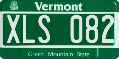 VT license plate XLS082