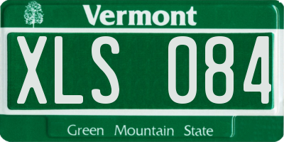 VT license plate XLS084