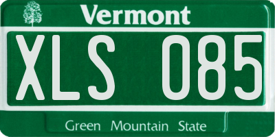 VT license plate XLS085