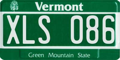 VT license plate XLS086