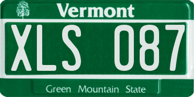 VT license plate XLS087