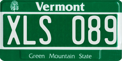 VT license plate XLS089