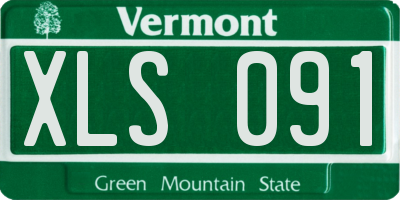 VT license plate XLS091