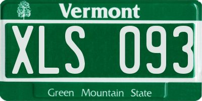 VT license plate XLS093