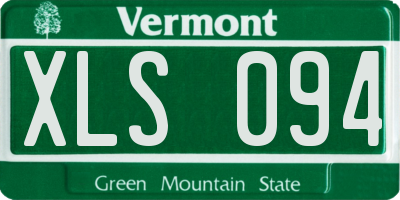 VT license plate XLS094