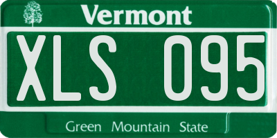VT license plate XLS095