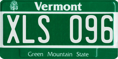 VT license plate XLS096